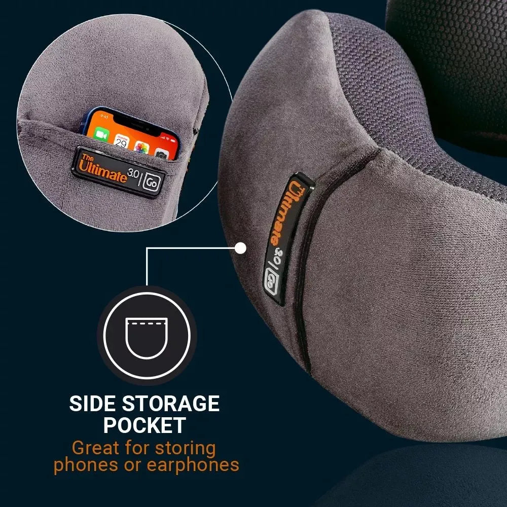 Go Travel Ultimate 3.0 Travel Pillow (Dark Grey)