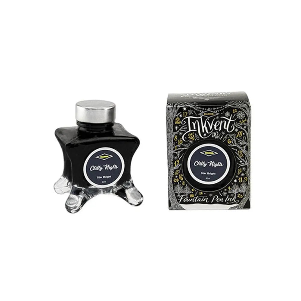 Diamine Inkvent Black Edition Starbright Ink 50ml Bottle - Chilly Nights