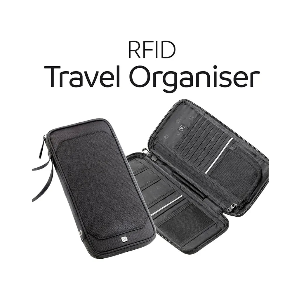 Go Travel RFID Blocking Organiser - Liquorice Black