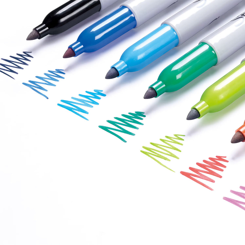Sharpie Permanent Marker Assorted Colour Fine Point - Set of 24