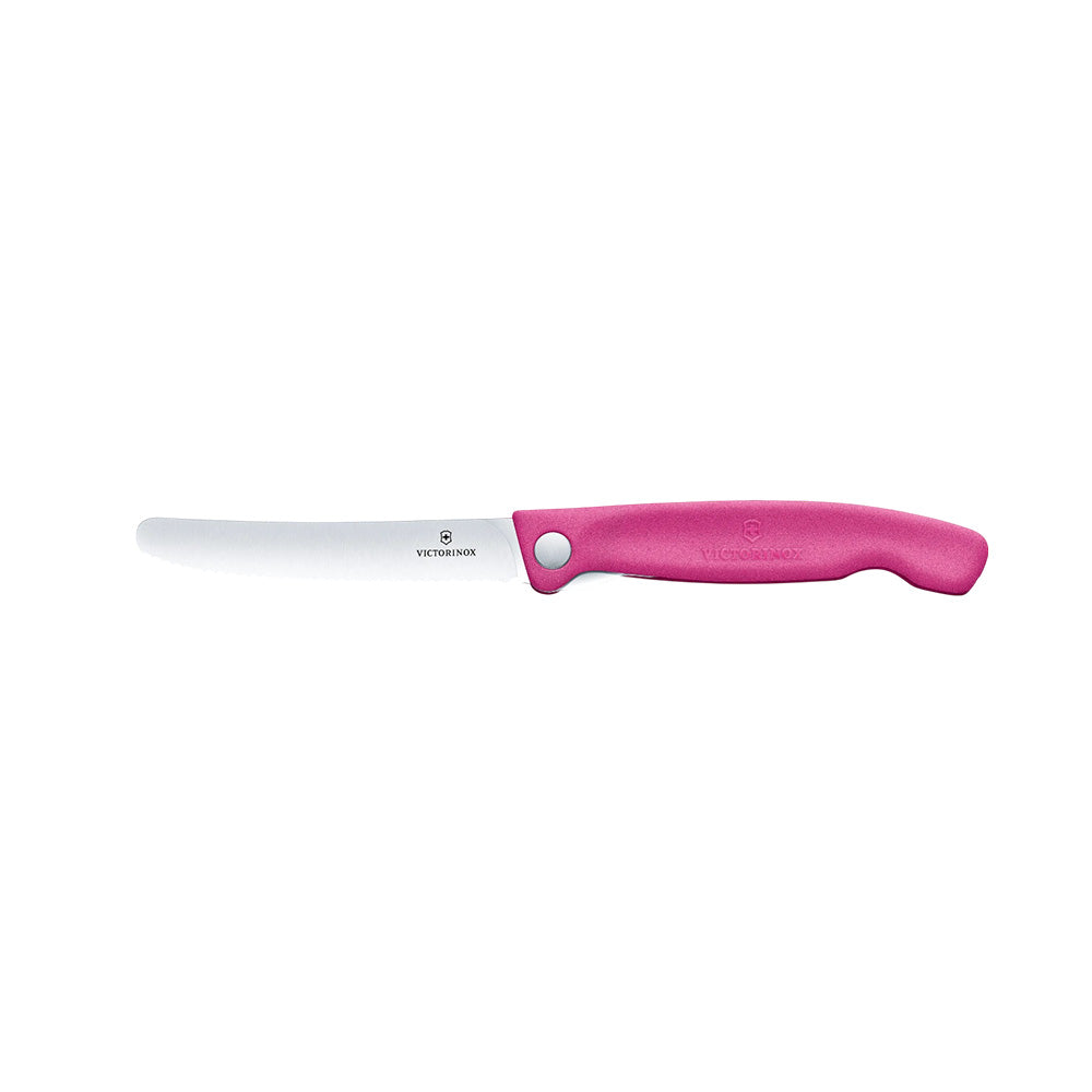 Victorinox Swiss Classic Foldable Paring Knife Wavy Edge 13cm - Pink