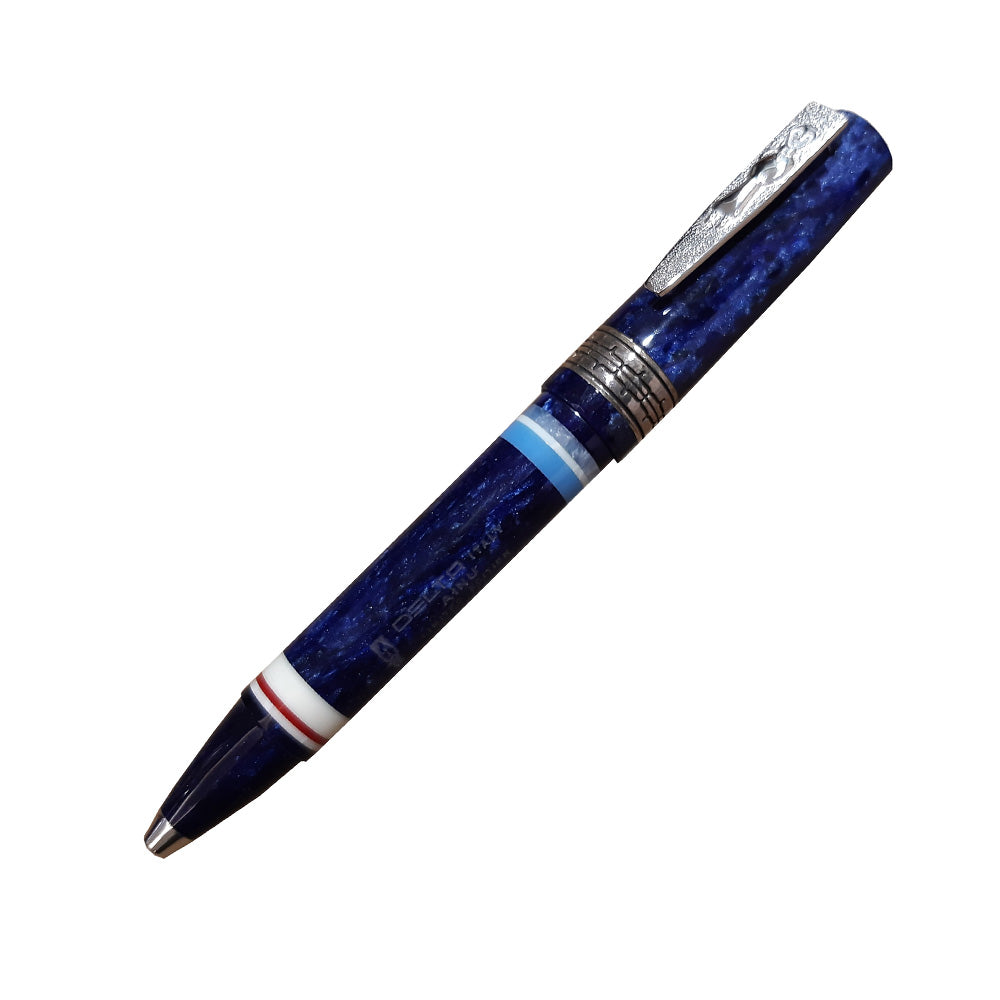 Delta Indigenous Peoples Ainu Blue Resin with Sterling Silver Trim Limited Edition Rollerball Pen