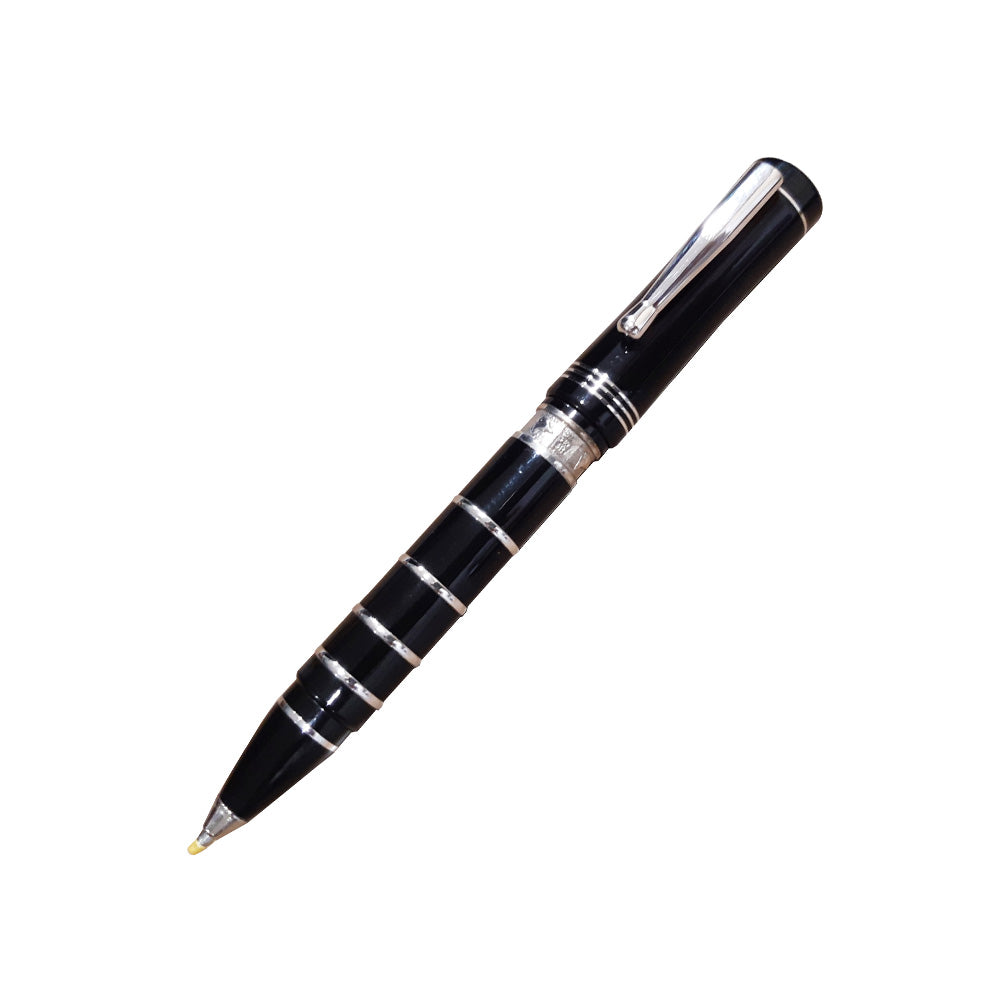 Delta Evolution Charles Darwin Limited Edition Black Resin with Sterling Silver Ring Ballpoint Pen