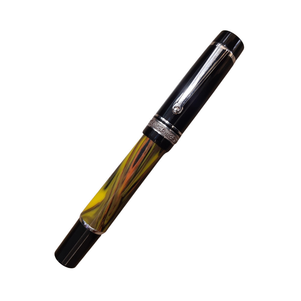 Delta Galleria Doue Multicolour with Black Cap Rhodium Trim Rollerball Pen