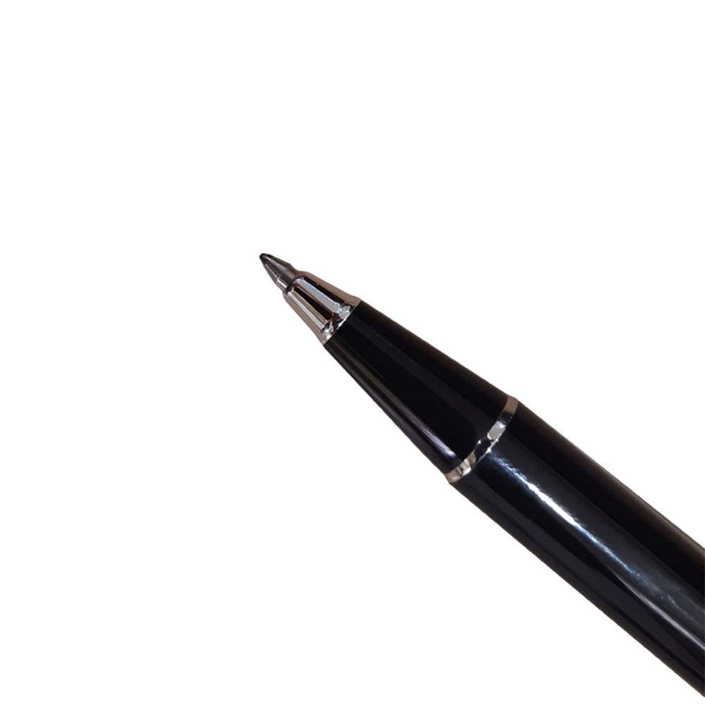 Delta We 17 Black Resin with Sterling Silver Trim Ballpoint Pen