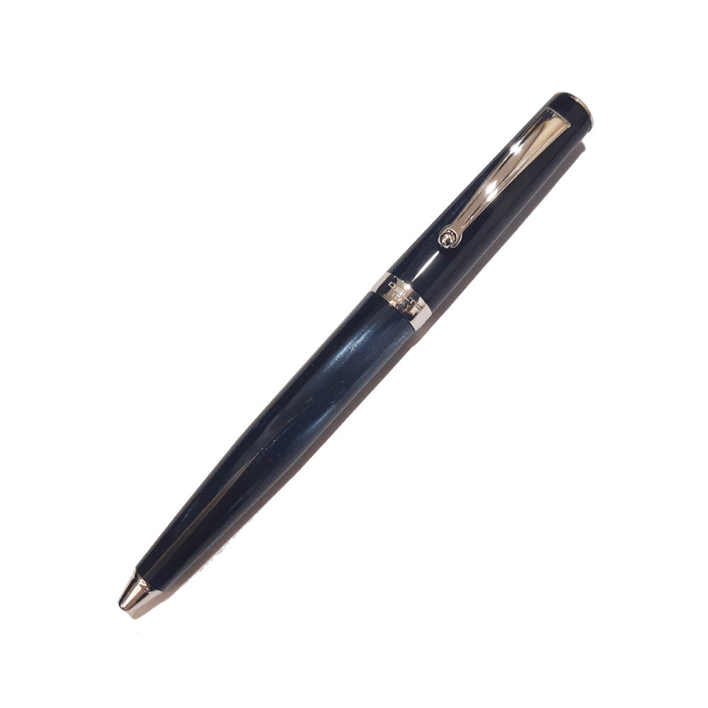 Delta Intesa Blue Pearl Resin with Rhodium Trim Ballpoint Pen