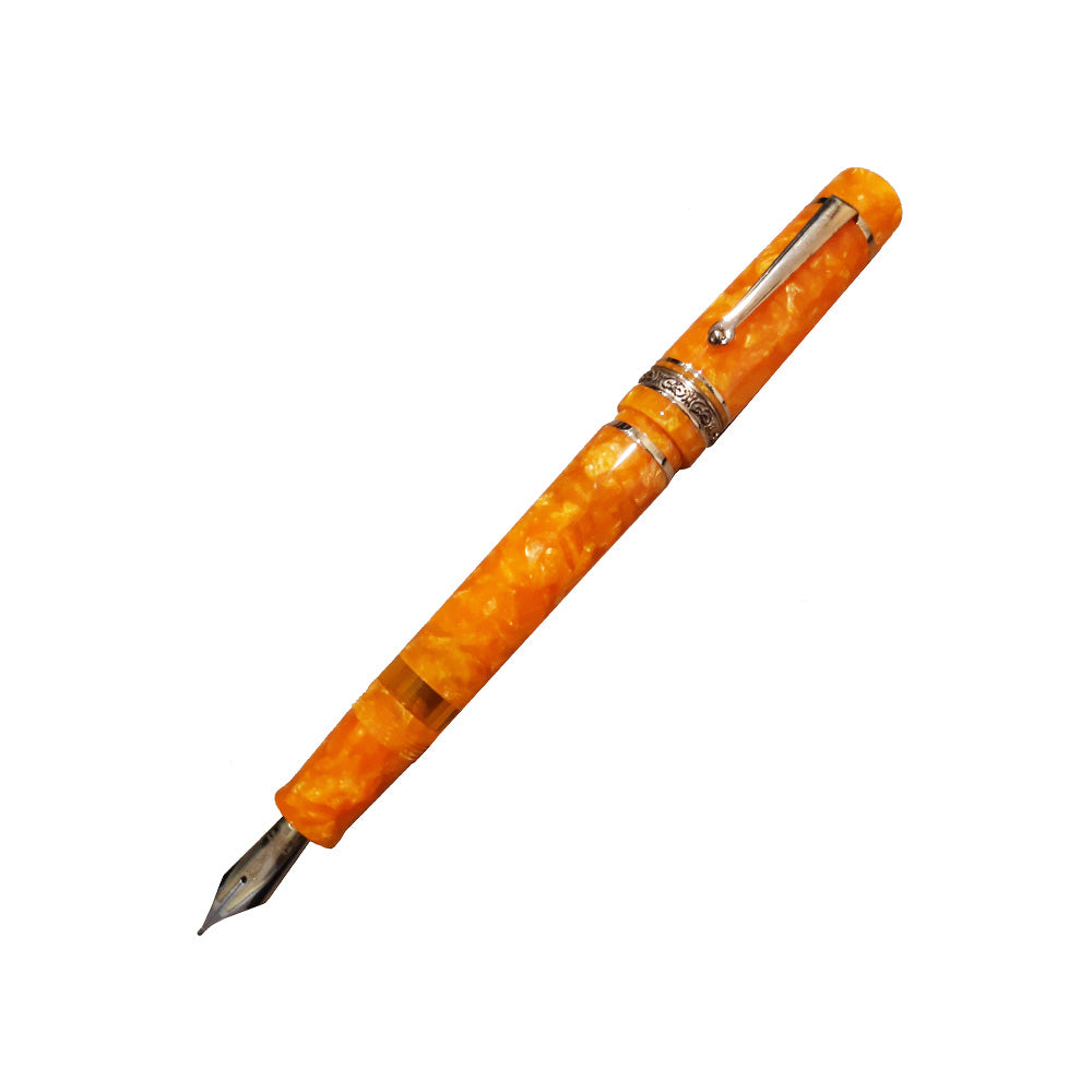 Delta DolceVita Stantuffo Oro Orange Resin with GT Fountain Pen – 14Kt Gold Fusion Nib