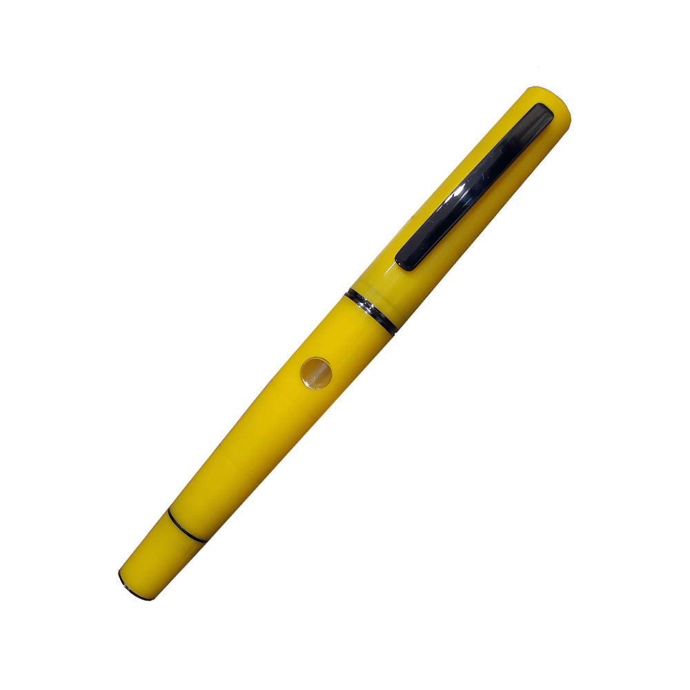 Delta Oblo Yellow Resin Black Rhodium Trim Fountain Pen – 18Kt Fusion Medium Nib