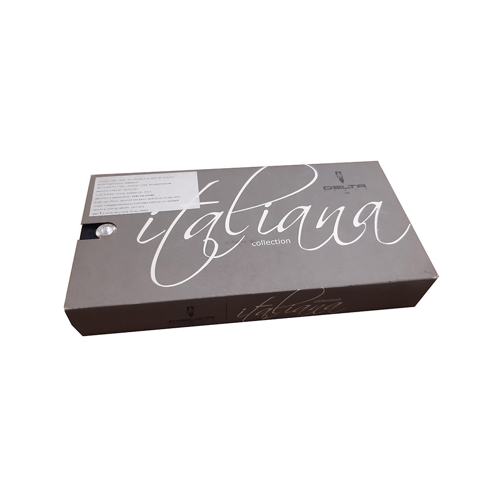 Delta Italiana Black Resin with Gold Plated Trim Rollerball Pen