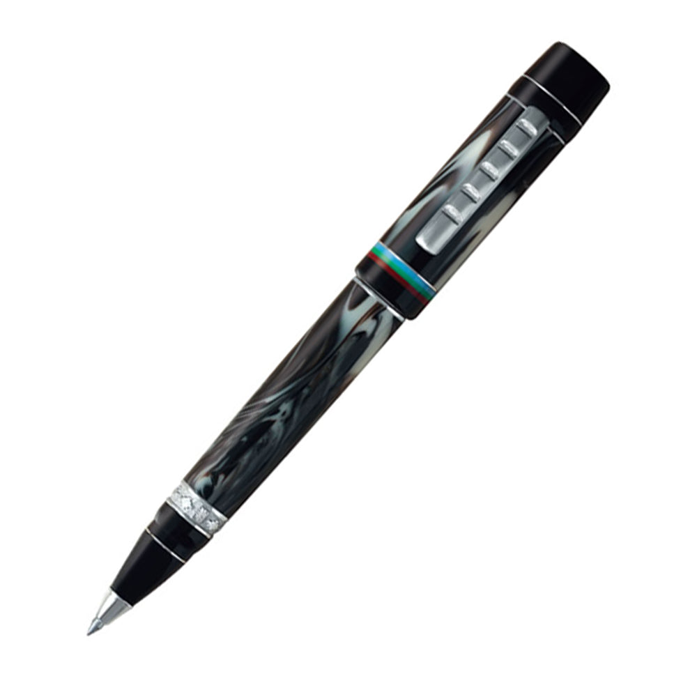 Delta Mapuche Grey & White Marbled Resin Limited Edition Rollerball Pen