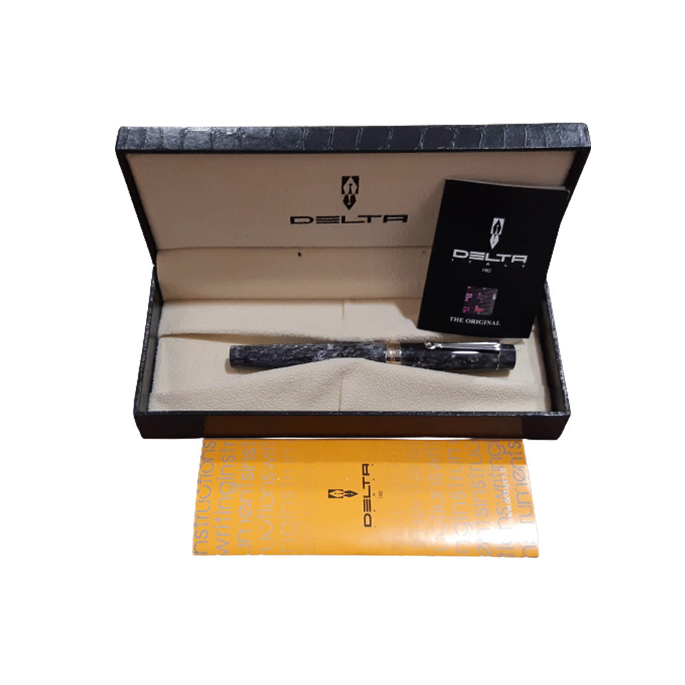 Delta Vintage Lava Stone Pearl Slate Grey Resin Rollerball Pen