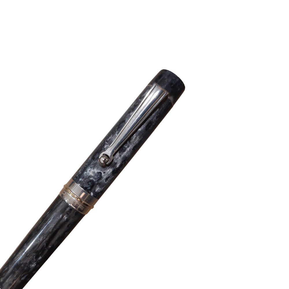 Delta Vintage Lava Stone Pearl Slate Grey Resin Ballpoint Pen