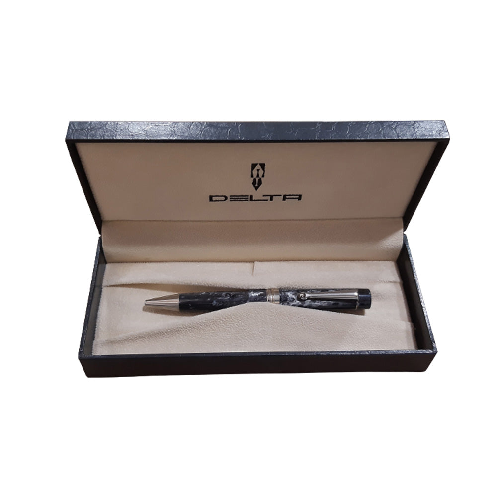Delta Vintage Lava Stone Pearl Slate Grey Resin Ballpoint Pen