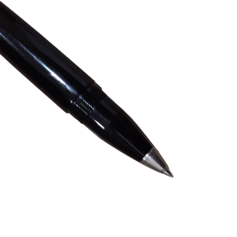 Delta Titanio Black Resin with Titanium Trim Rollerball Pen