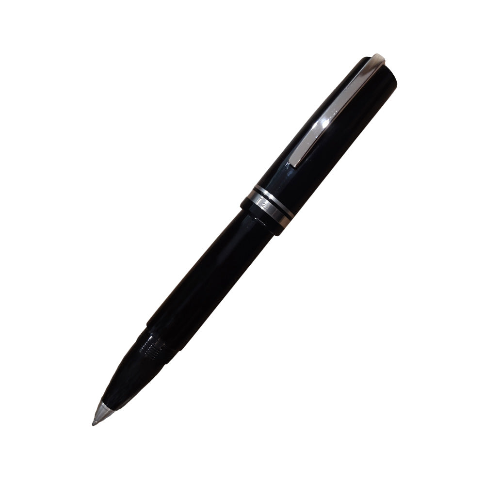 Delta Titanio Black Resin with Titanium Trim Rollerball Pen