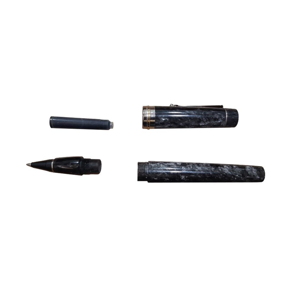 Delta Vintage Non-Stop Lava Stone Pearl Slate Grey Resin Rollerball Pen