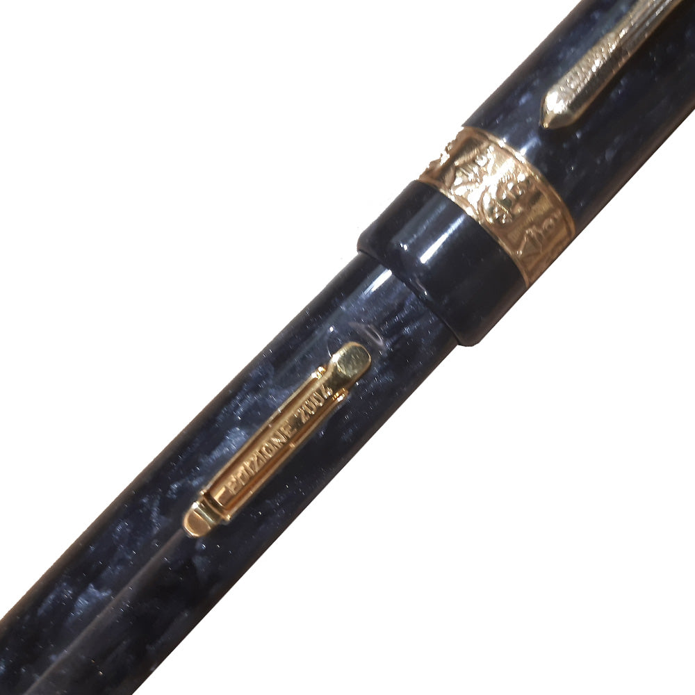 Delta Tuareg Blue with 18Kt Gold Trim Celebration Diamond Limited Edition Fountain Pen - 18Kt Gold Medium Nib