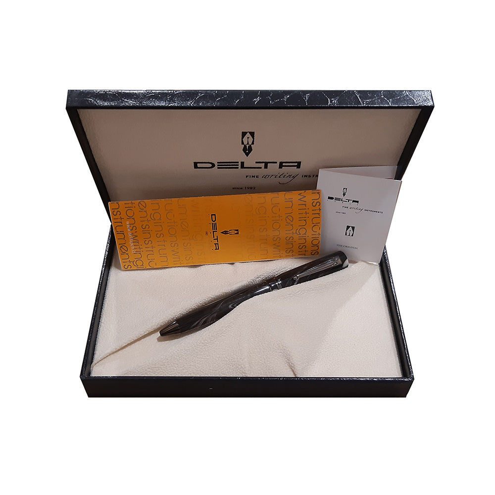 Delta The Journal Marbled Ivory (Horn) Resin with Gunmetal Trim Ballpoint Pen