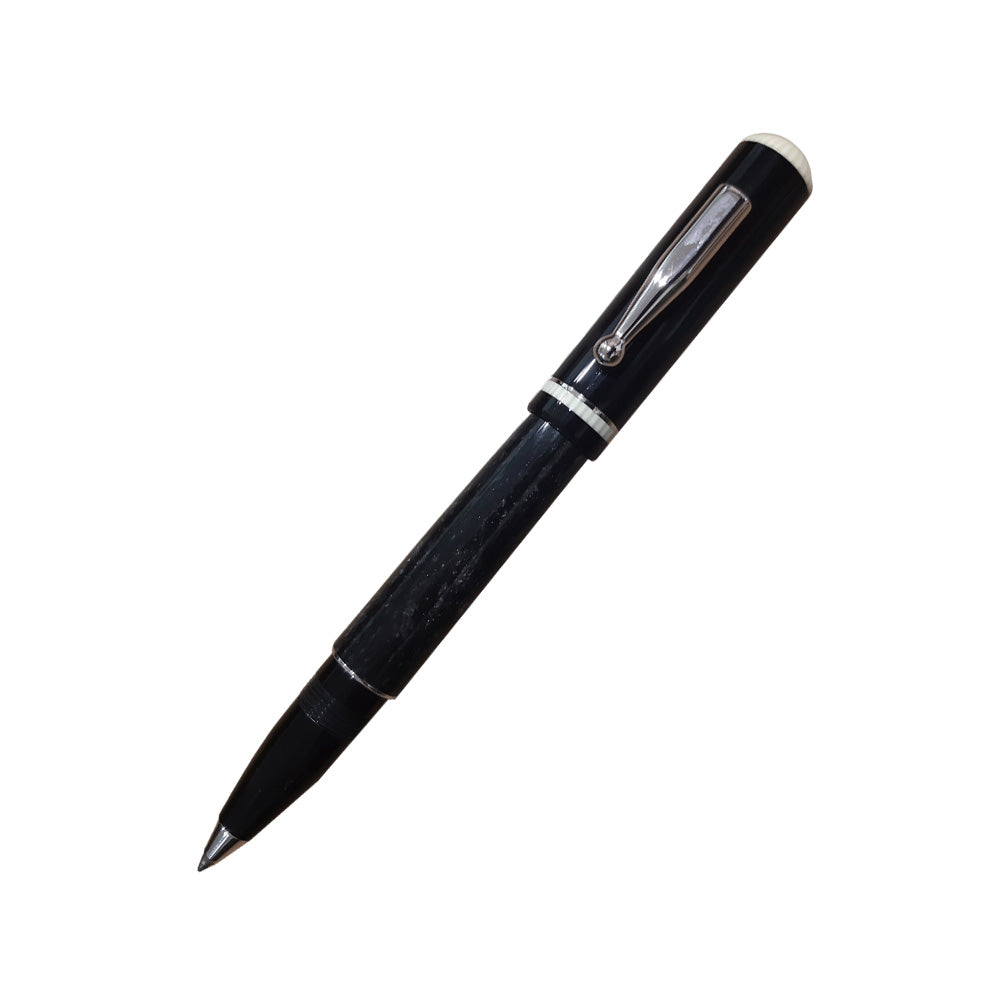 Delta Via Veneto Black-Grey Resin Rollerball Pen
