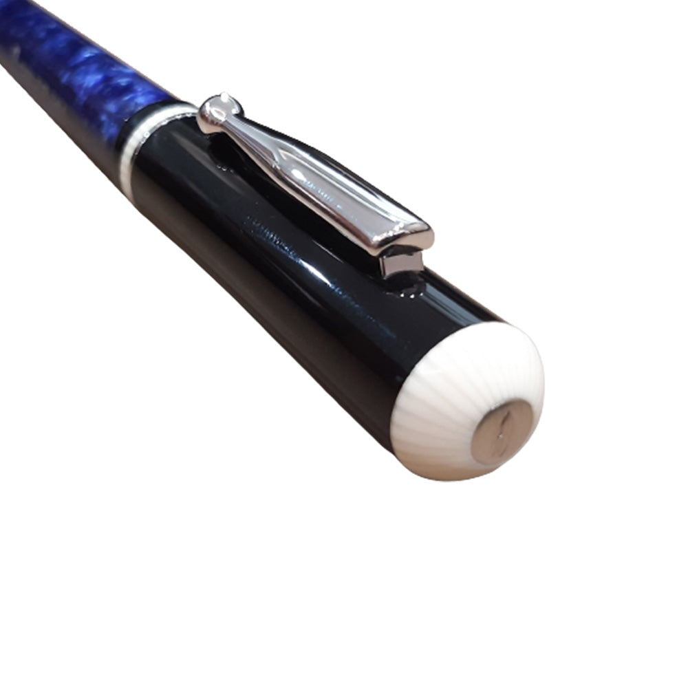 Delta Via Veneto Black-Blue Resin Ballpoint Pen