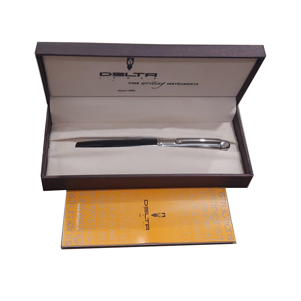 Delta Graffiti Doue Black Resin with Nickel Trim & Cap Rollerball Pen