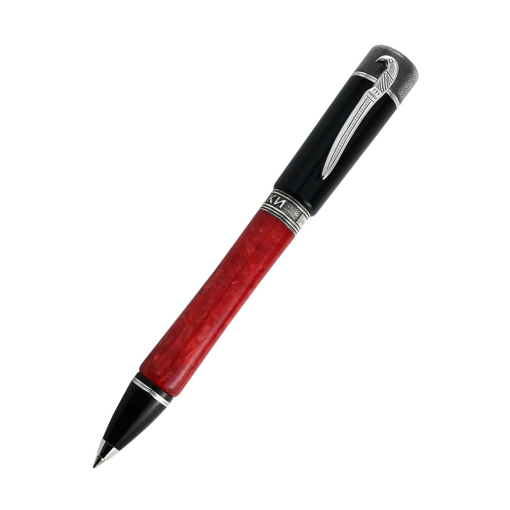 Delta Indigenous People Cossack Red & Black Resin with Sterling Silver Trim Limited Edition Rollerball Pen