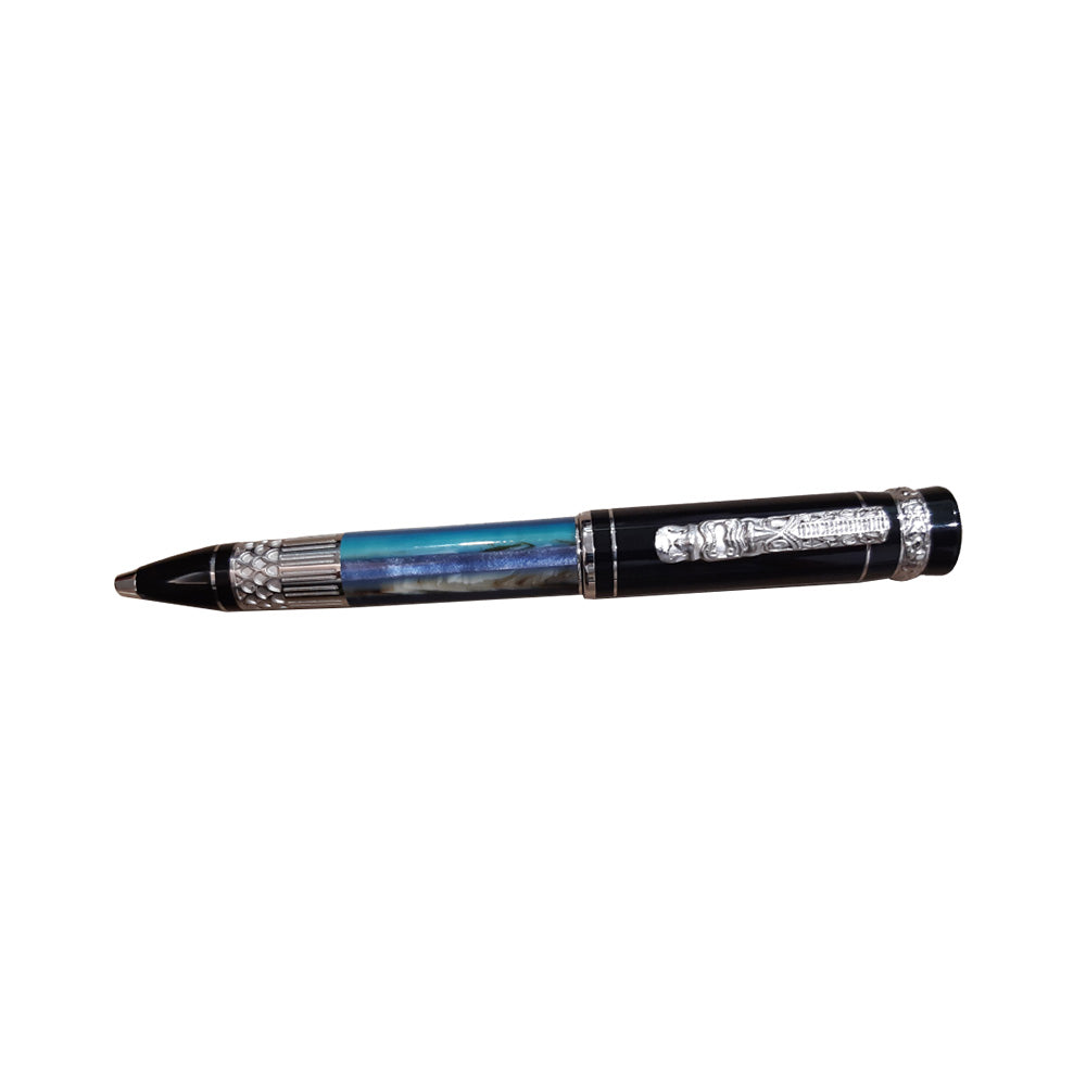 Delta Kanaka Maoli Hawaii Multicolour-Black Resin with Sterling Silver Trim Limited Edition Ballpoint Pen