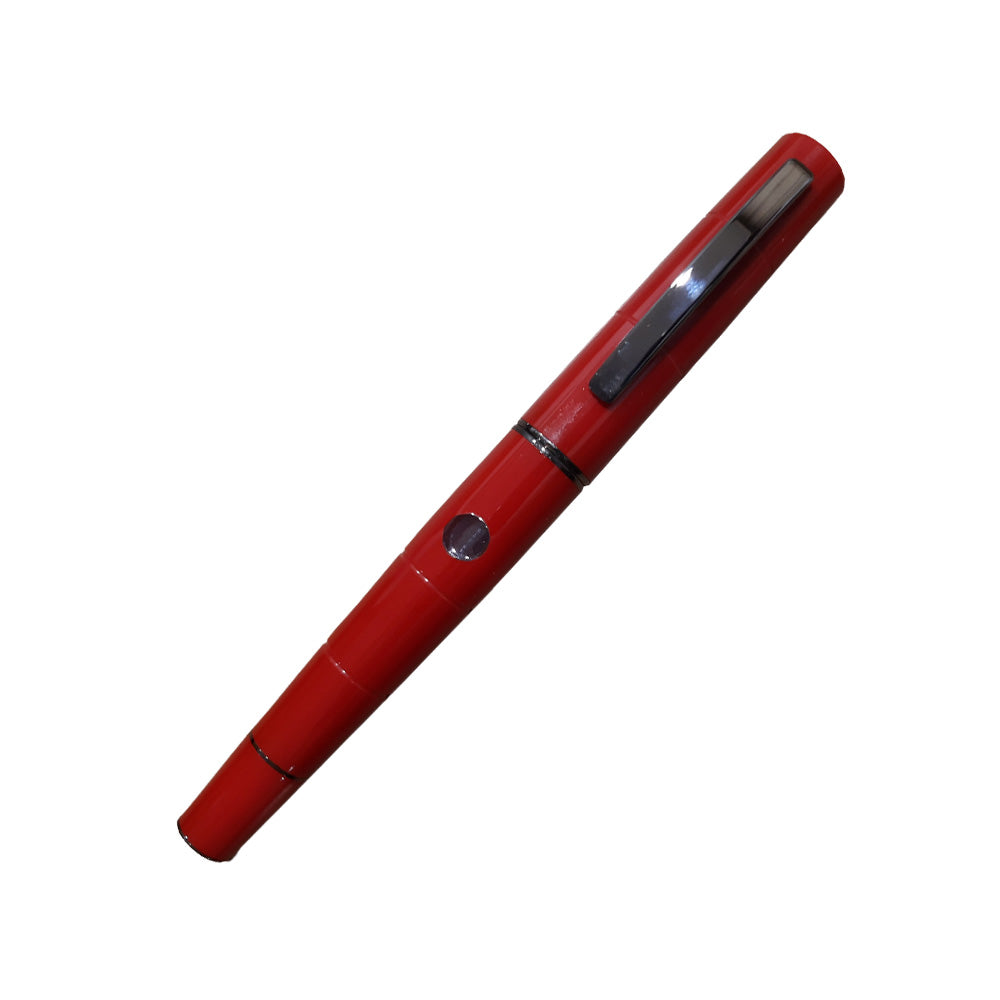 Delta Oblo Red Resin with Black Rhodium Trim Fountain Pen – Broad Nib