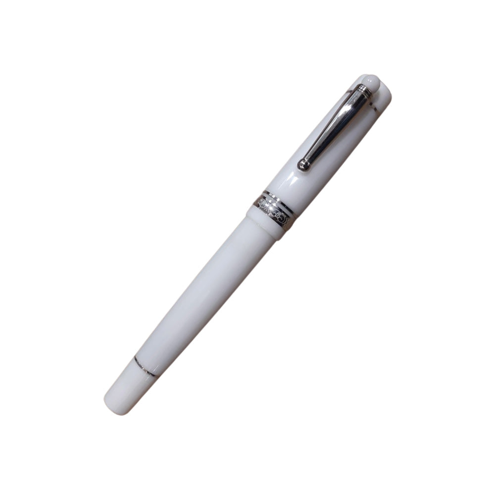 Delta We Emotion White Resin with Metal Ring Rollerball Pen