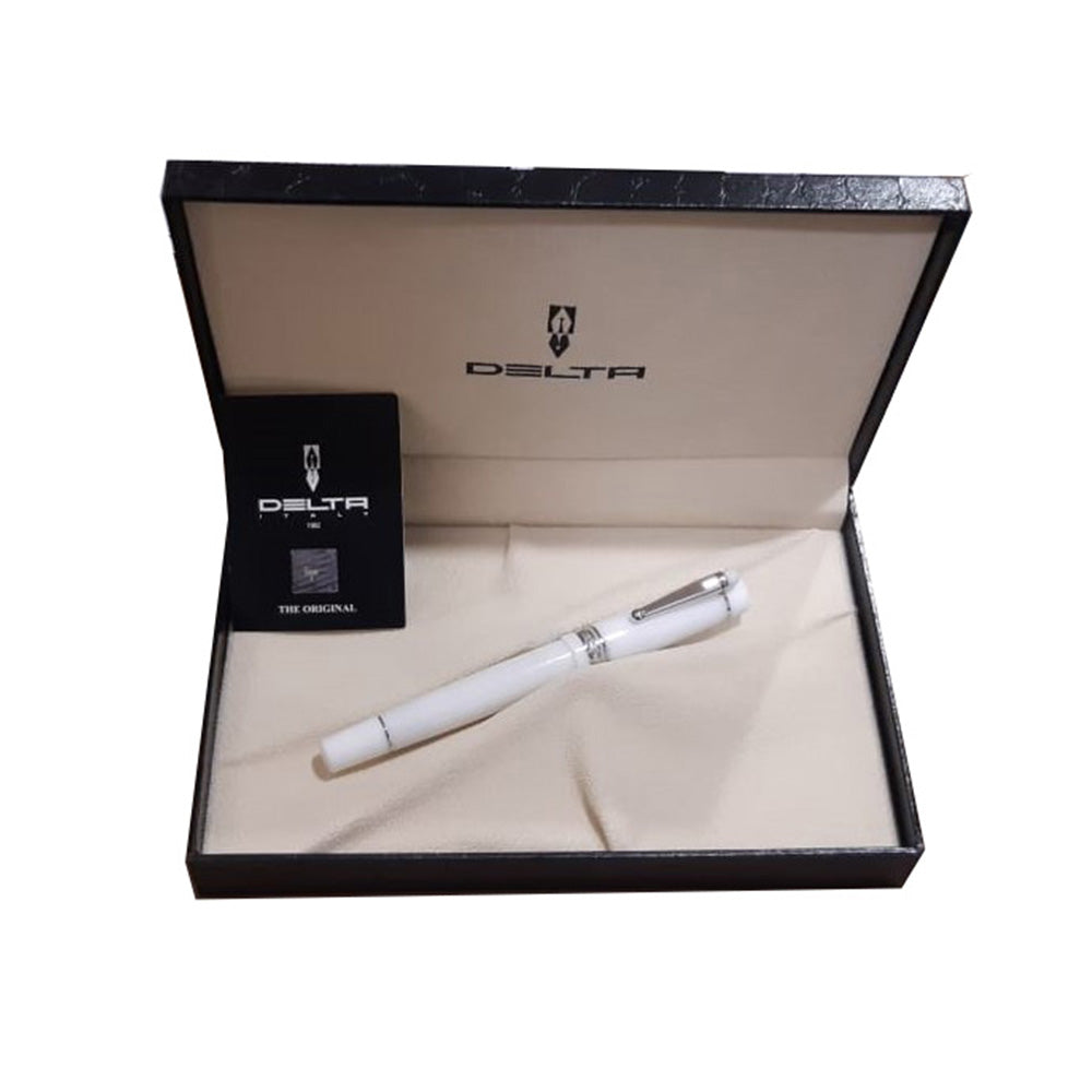 Delta We Emotion White Resin with Metal Ring Rollerball Pen