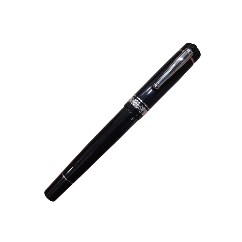 Delta We Emotion Black Resin with Metal Ring Rollerball Pen
