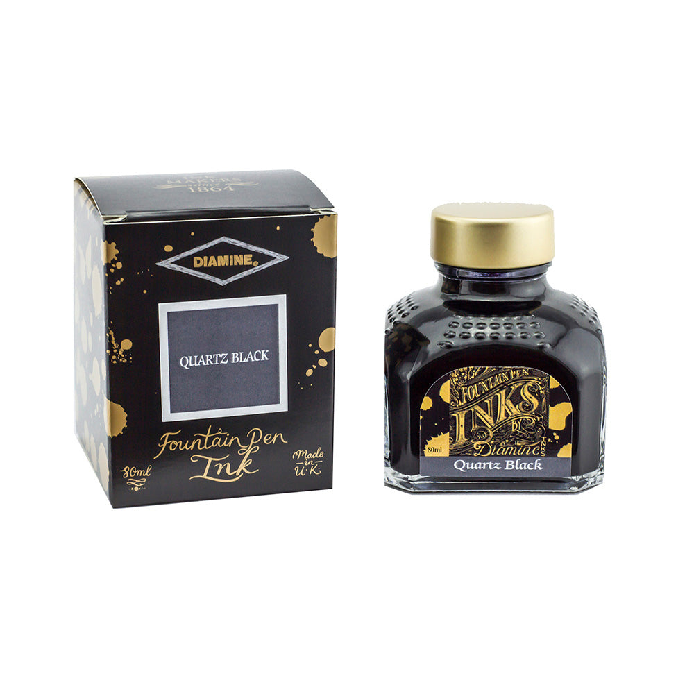 Diamine Quartz Black Ink – 80ml Bottle