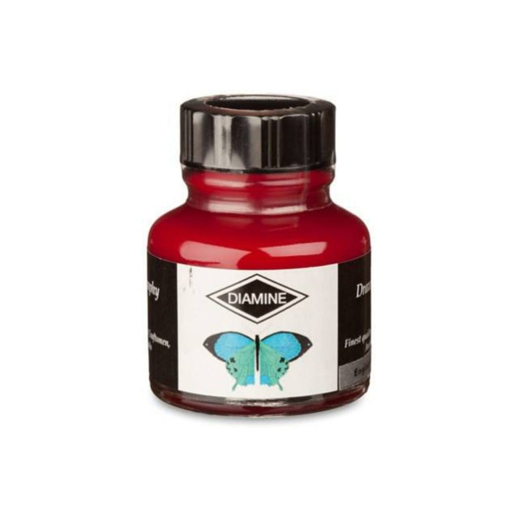 Diamine Calligraphy and Drawing Acrylic English Red Ink - 30ml Bottle
