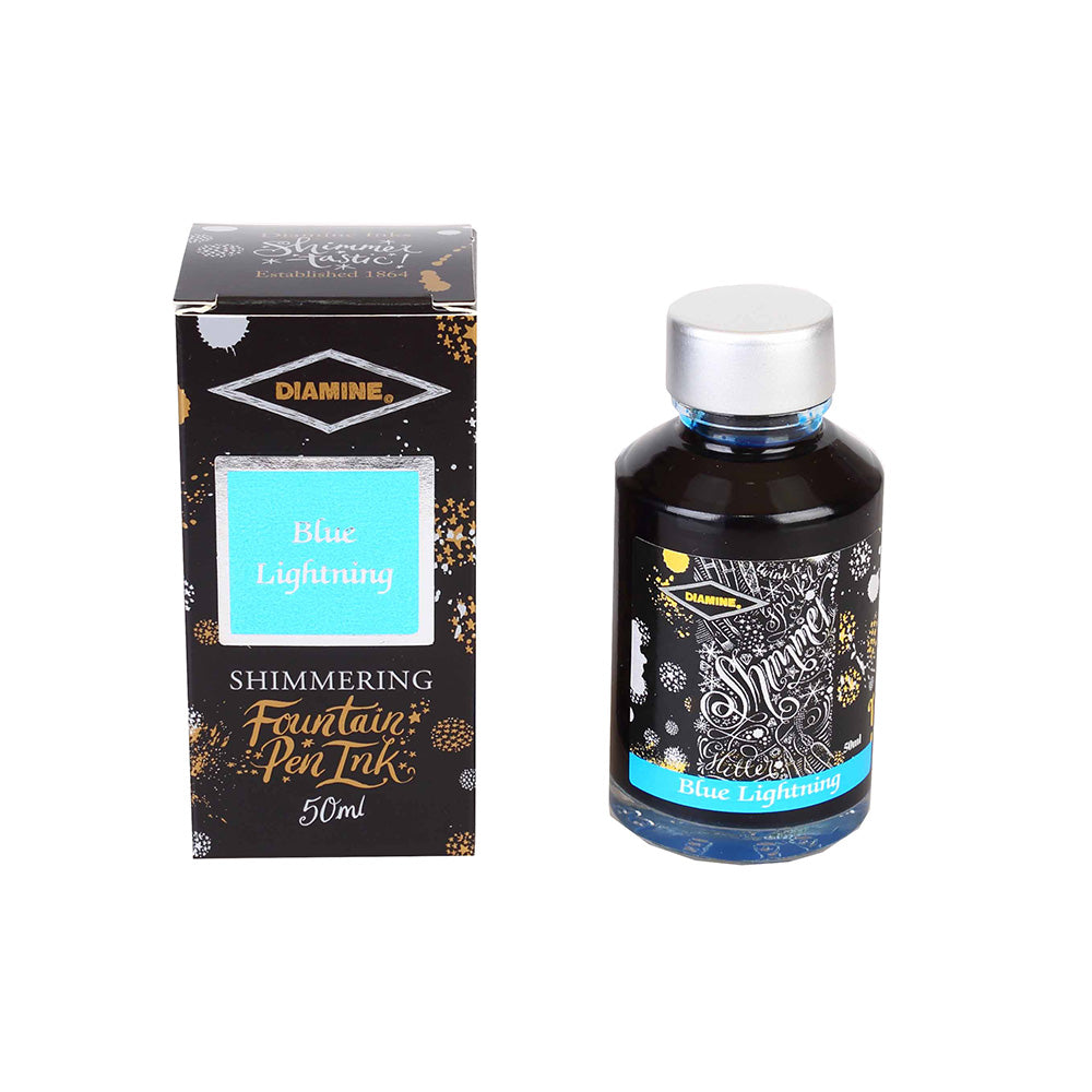 Diamine 50ml Shimmering Ink - Blue Lightning