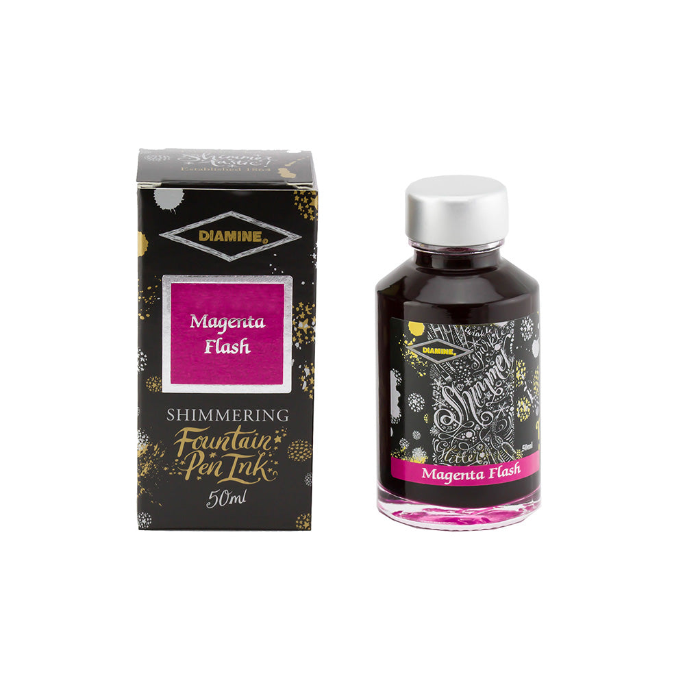 Diamine 50ml Shimmering Ink - Magenta Flash