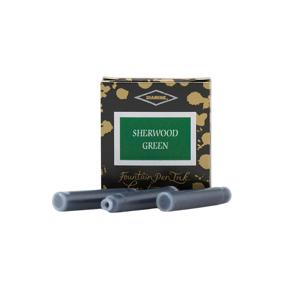 Diamine Fountain Pen Ink Cartridges TP/6 - Sherwood Green