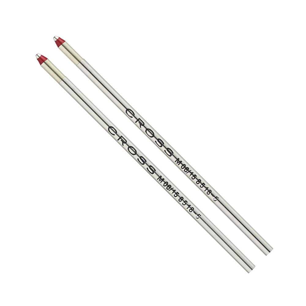 Cross 8518-5 Mini Ballpoint Pen Refill (M) Set of 2 – Red These Cross medium Mini Ballpoint pen refills can be used with Tech 3, Tech 3+ pens. The pack contains two refills. Compatible with Tech 3, Tech 3+ pens Suitable for Cross medium mini-ballpoint pens Dual Pack Made in China