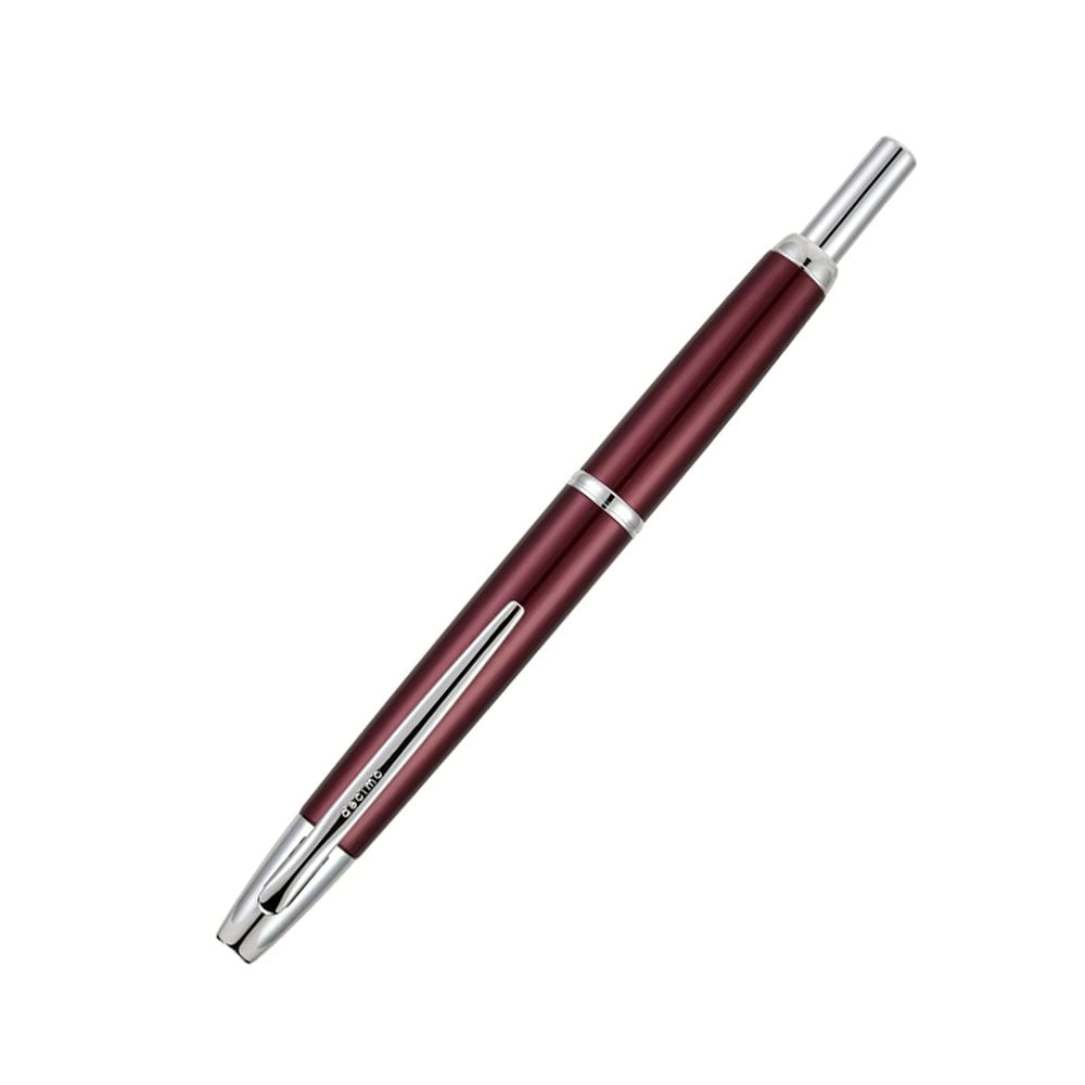 Pilot Capless Decimo Red CT Fountain Pen - 18Kt Gold Broad Nib