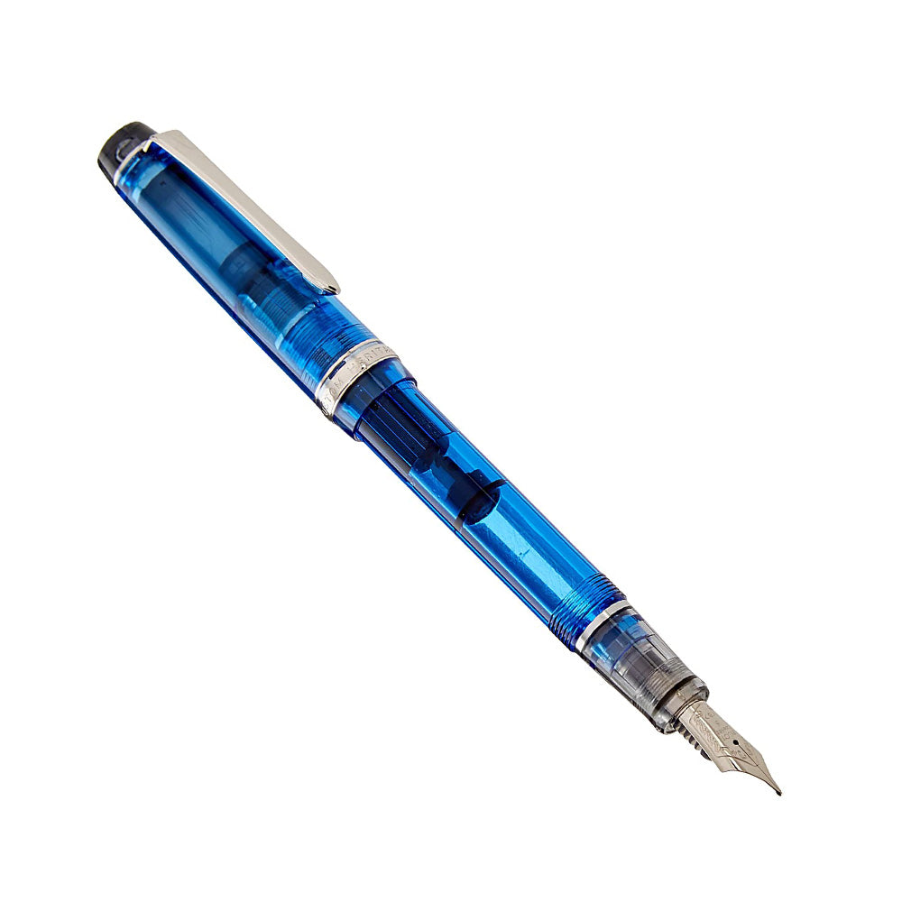 Pilot Custom Heritage 92 Transparent Blue CT Fountain Pen - 14Kt Gold
