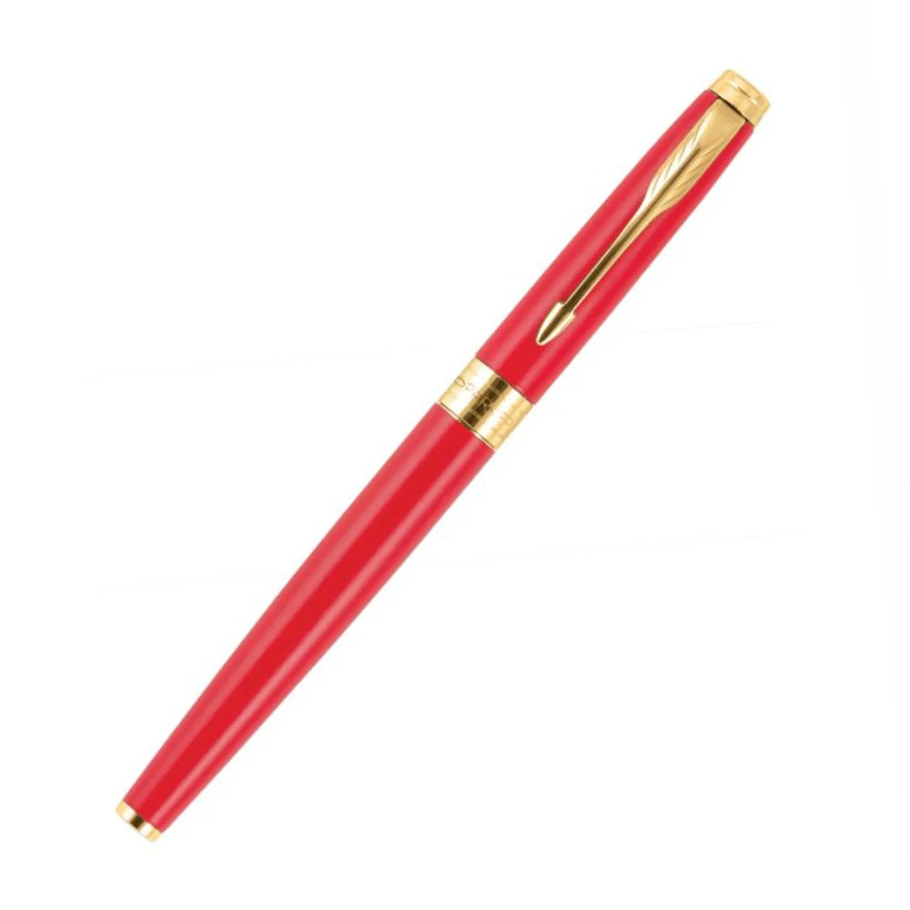 Parker Aster Matte Red GT Rollerball Pen with Passport Holder Free