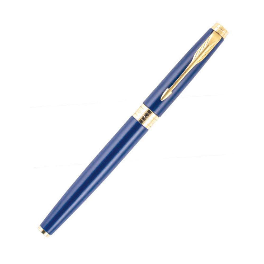 Parker Aster Matte Blue GT Rollerball Pen with Visiting Card Holder (Free)