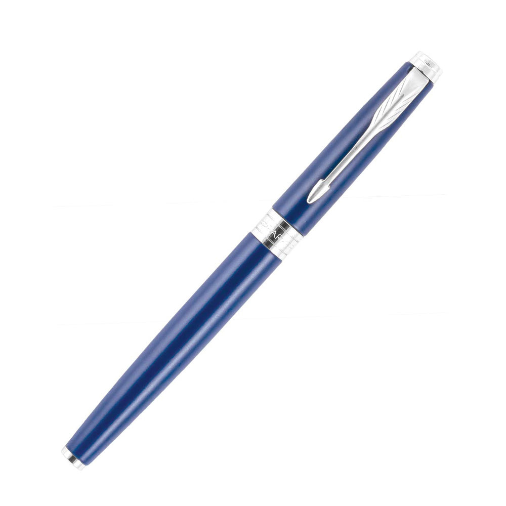 Parker Aster Matte Blue CT Rollerball Pen with Blue Notebook (Free)