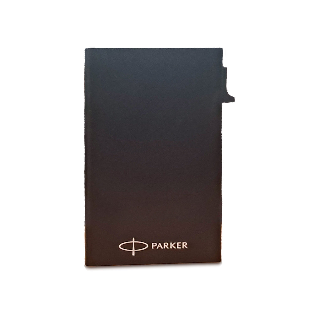 Parker Aster Contemporary Black & Chrome Gold Trim Rollerball Pen With Pop-Up Credit Card Holder