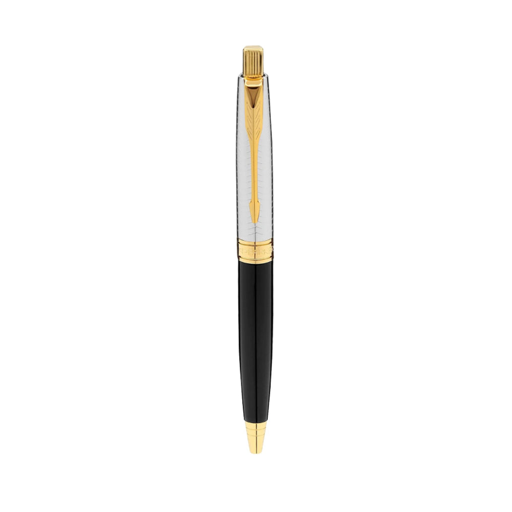 Parker Aster Contemporary Black & Chrome GT Ballpoint With Pop-Up Credit Card Holder