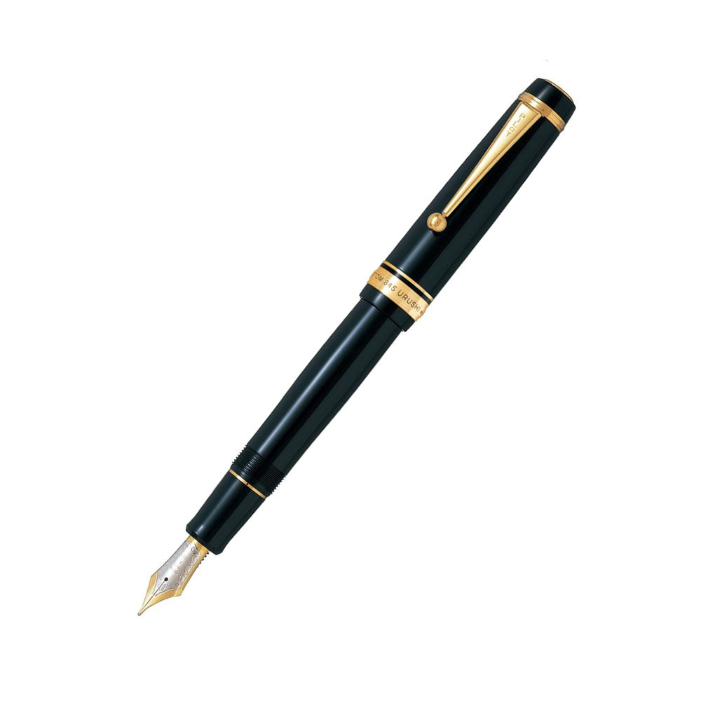 PILOT CUSTOM 845 Bニブ 18K 太字 Pilot Custom 845 Black Urushi GT Fountain Pen - 18Kt Gold Medium Nib