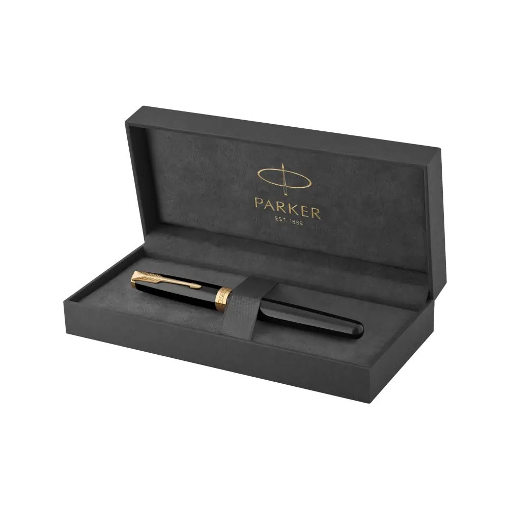 Parker Sonnet Matte Black Lacquer GT Rollerball Pen
