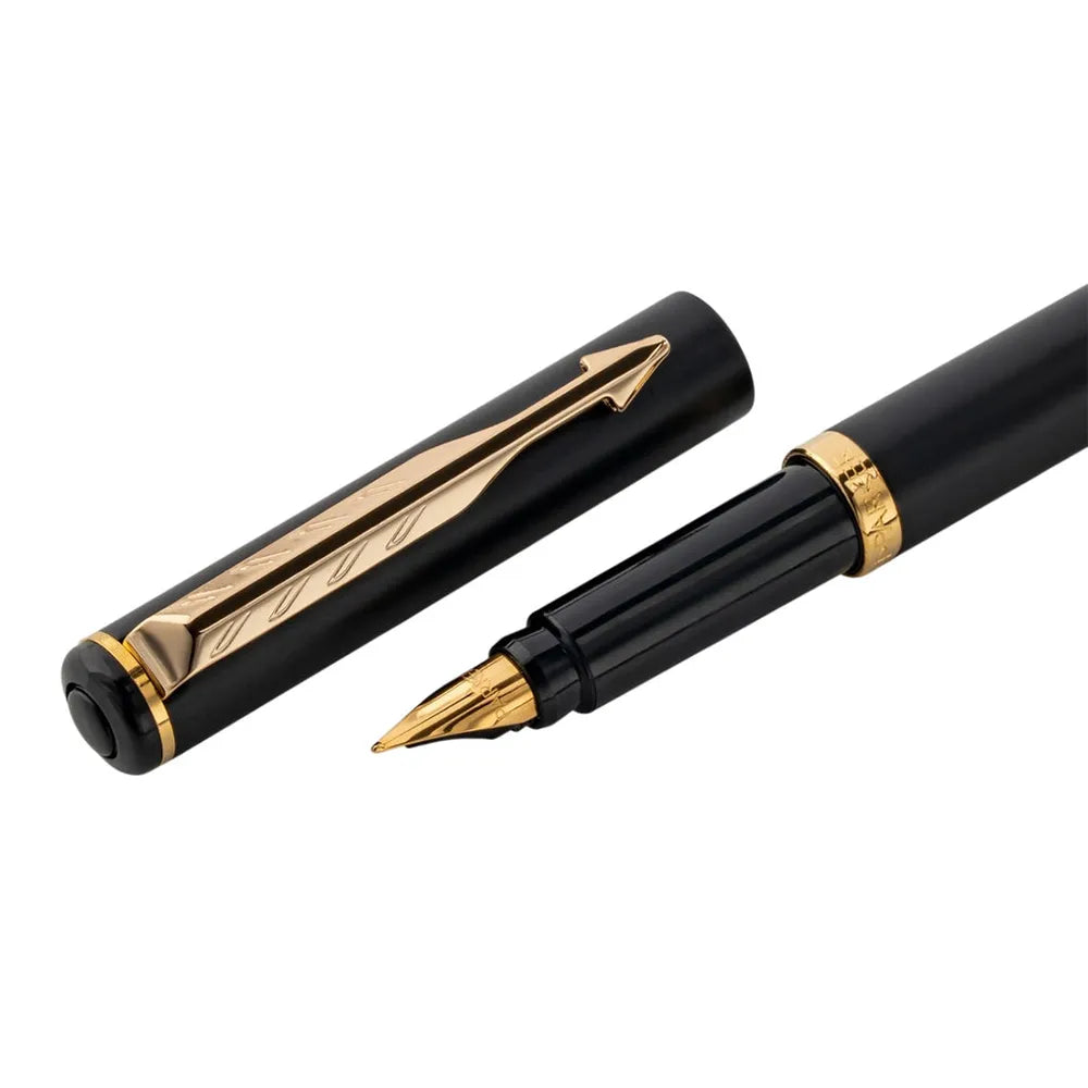 Parker Rialto Matte Black GT Fountain Pen - Stainless Steel Nib