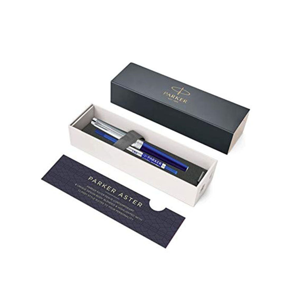 Parker Aster Silver Blue CT Rollerball Pen