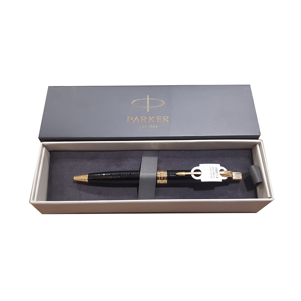 Parker Aster Rings Lacque Black GT Ball Pen