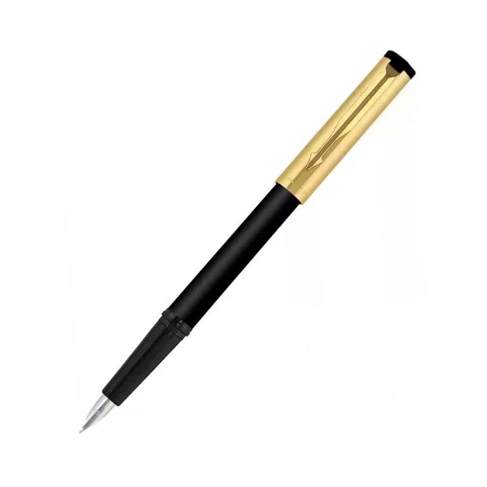Parker Beta Premium Gold Fountain Pen with 1N Quink Ink bottle 30ml